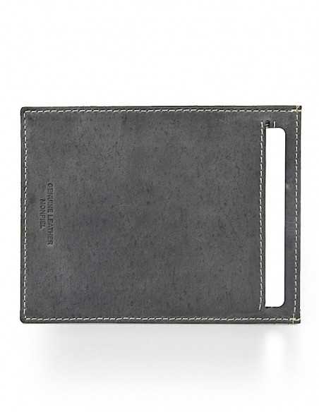 Porte-passeport pour homme en cuir bleu, vue horizontale sur fond blanc - MONPIEL