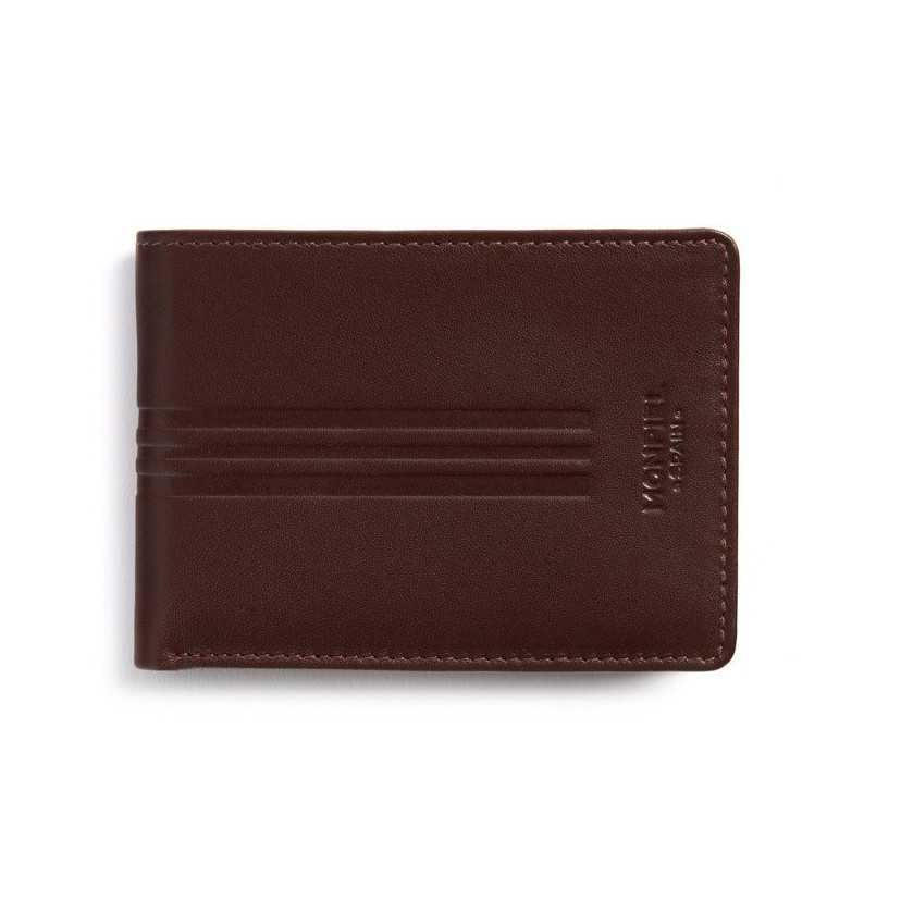 Small American Mountain Brown Leather Wallet Frontal