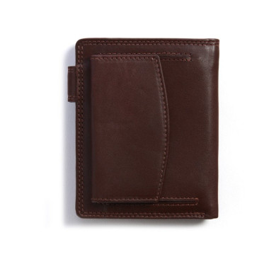 Lederbrieftasche mit Außengeldbörse und Sky Black Verschluss Front - MONPIEL 2