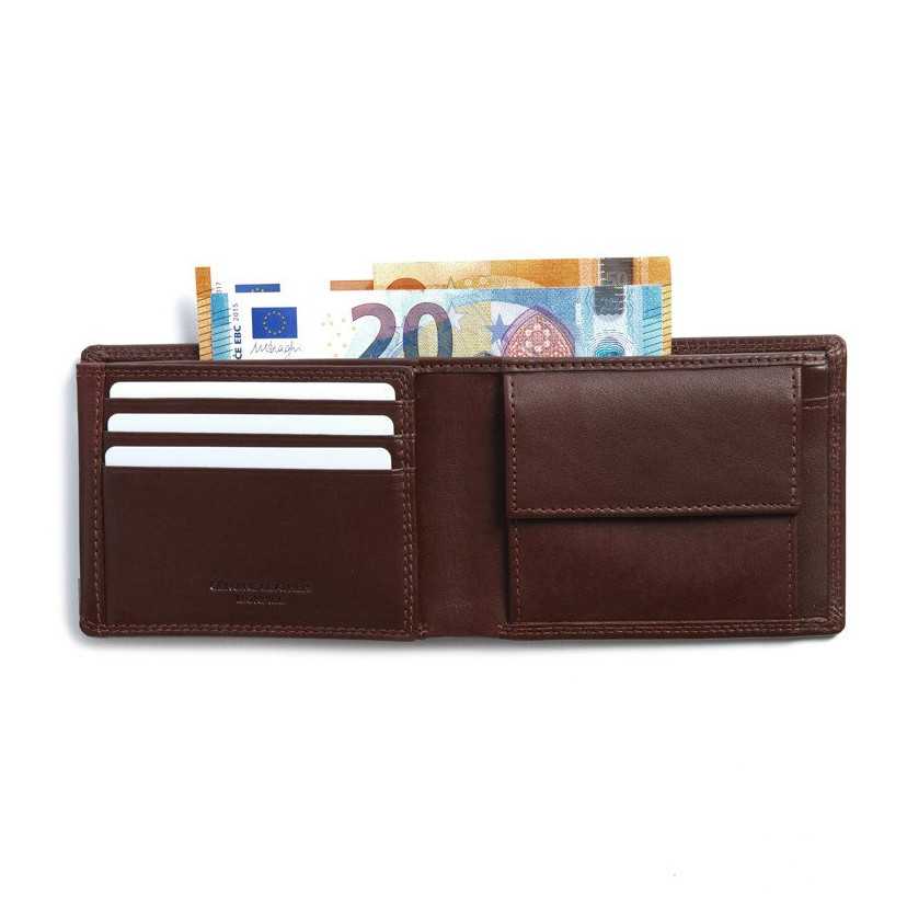 Large American wallet with Sky Brown interior coin purse