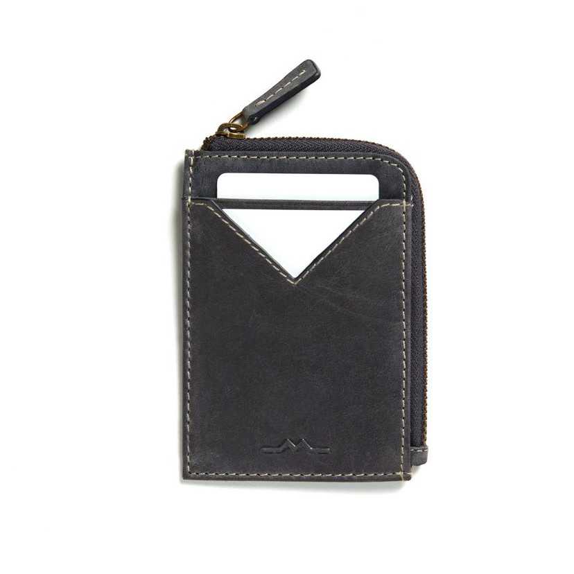 Small men's wallet with slim zipper MONPIEL