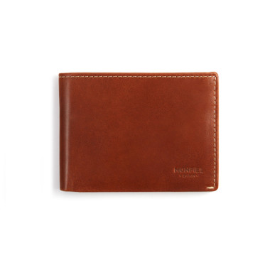 Portefeuille homme en cuir Américain Mini Habana Frontal.