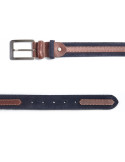 Suede belt with strap