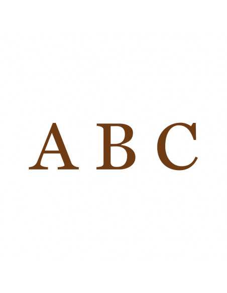 Customized three-letter initials for hot stamping on white background - MONPIEL Customized three-letter initials for hot stamping on white background - MONPIEL