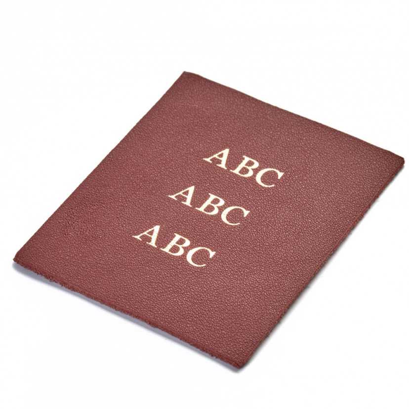 Custom 3-letter initials gold-embossed on a white background - MONPIEL