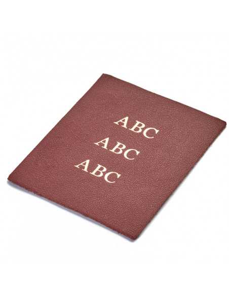 Customised 3-letter initials gold-embossed on a white background - MONPIEL