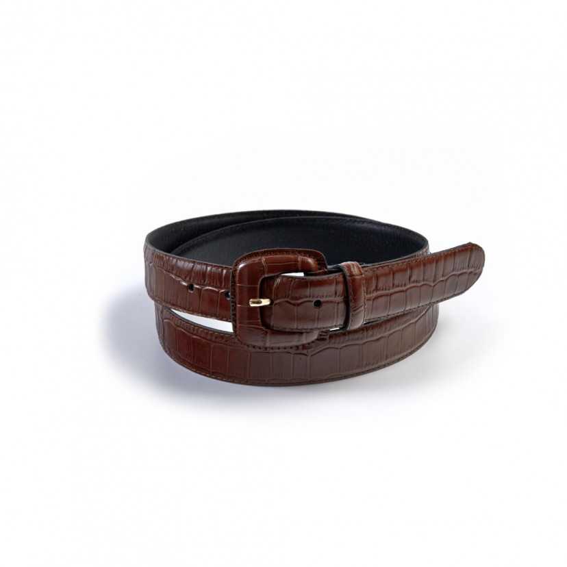 Women's Belt with Coco Lined Buckle