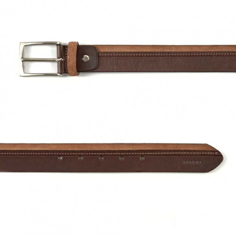 Cowhide and suede Leather Belt