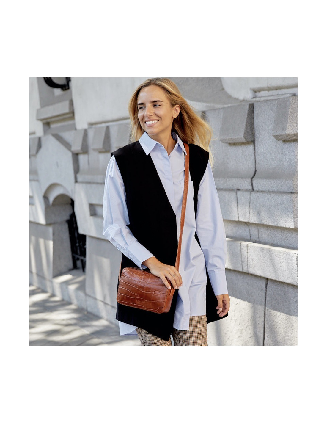 DUDU Borsa a Tracolla Donna in Pelle con Patta Modello Envelope – Borsetta Piccola Elegante e Versatile con Tracolla Regolabile, Borsa Perfetta per Ogni Occasione