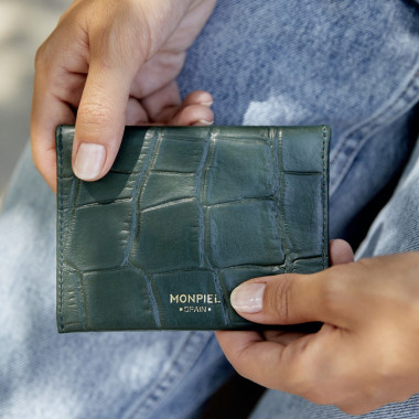 Porte-cartes en cuir - Vert 2