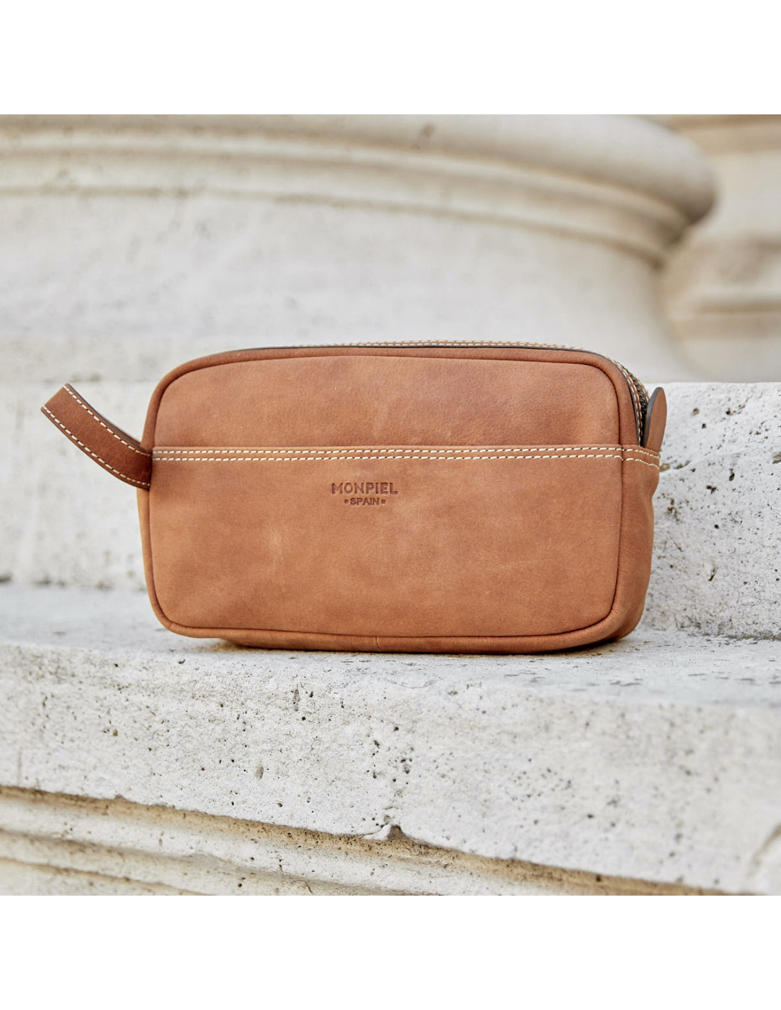 ORIREAL Pochette Da Polso Uomo In Vera Pelle Marrone – 6 Scomparti Carte, 2 Tasche Contanti, Cerniera