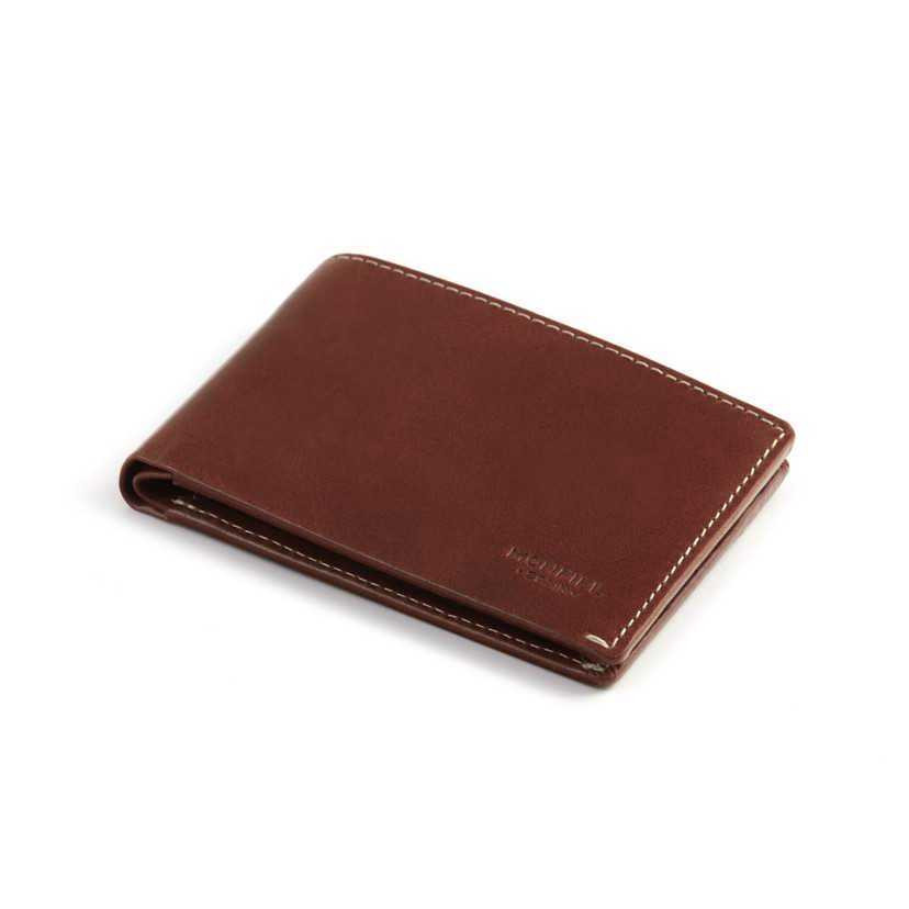 Havana leather men's wallet, shown in perspective on a white background - MONPIEL