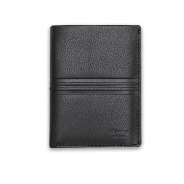 Leather purse with internal clasp and coin pocket in Havana color, front view, on a white background - MONPIEL 2