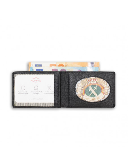 cartera-portaplaca-piel-negra-abierta