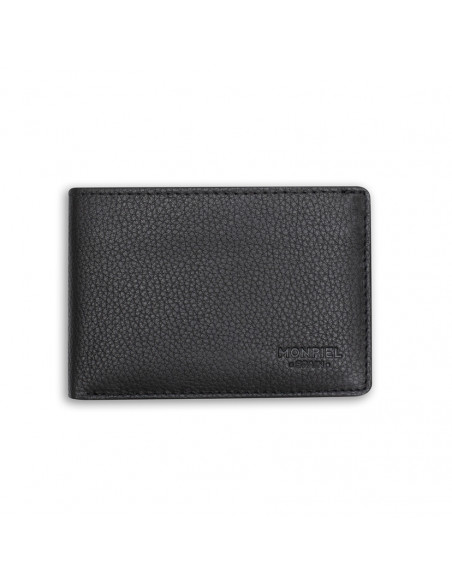cartera-portaplaca-piel-negra-frontal-fondo-blanco