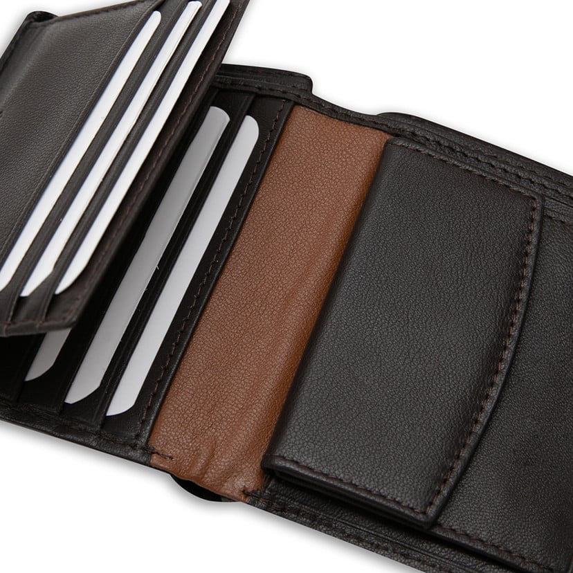 Wallet with Brooch and Purse side stripe