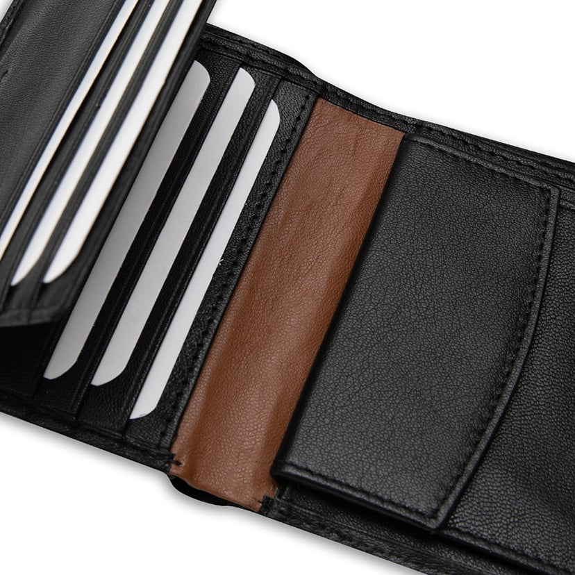 Wallet with Brooch and Purse side stripe