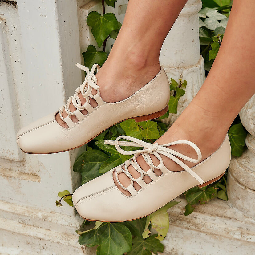 Lace-Up Ballerina Camille