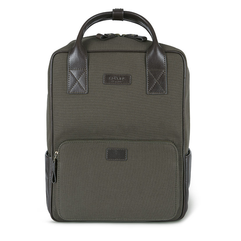 Leather and Canva Sport Backpack Green