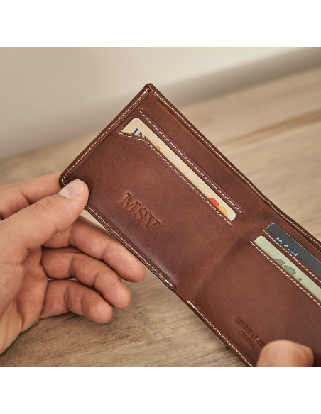 Cartera Americana Básica de Piel