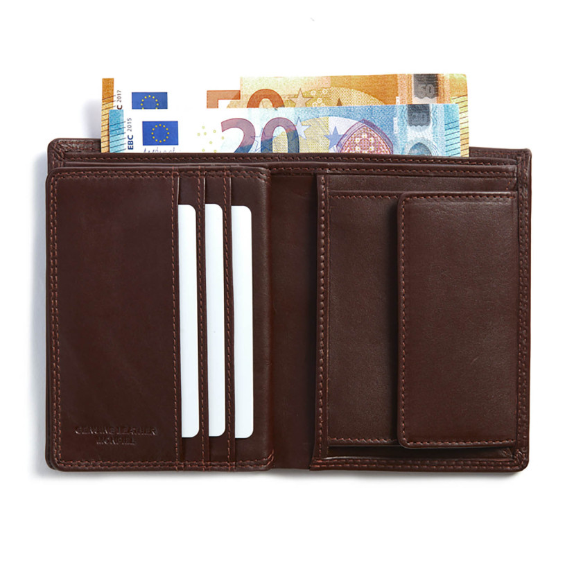 XL Leather Wallet with Coin Purse