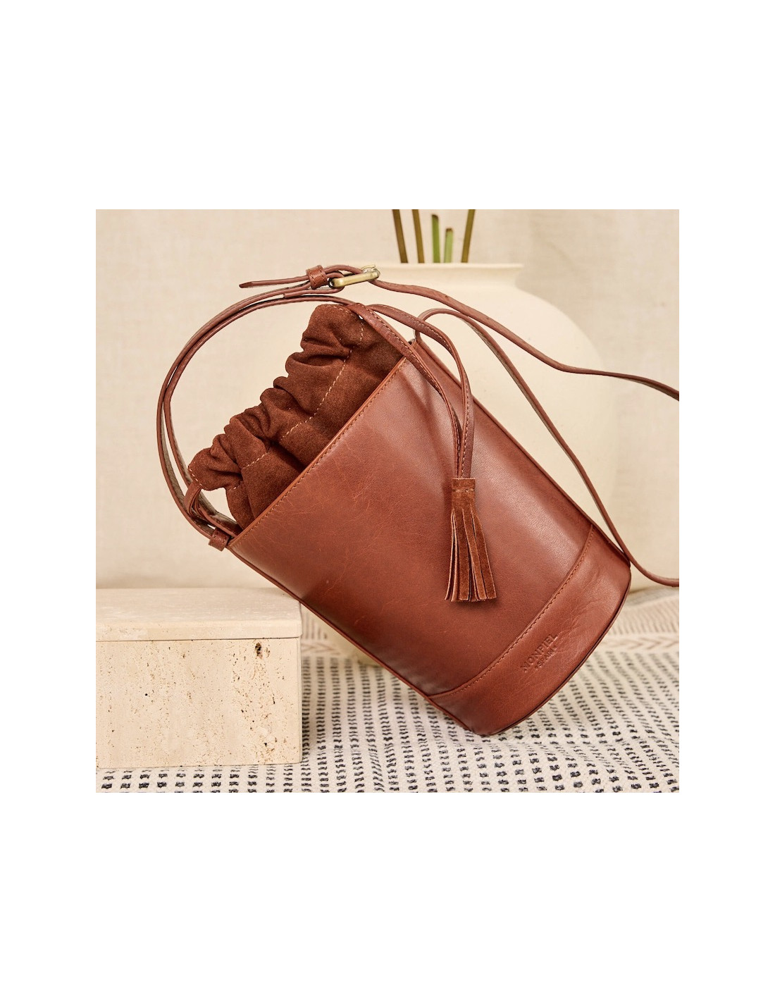 Borsa Piccola Donna Rotonda Con Ape – Tracolla In PU, 16x8,6x19 Cm, Bianco