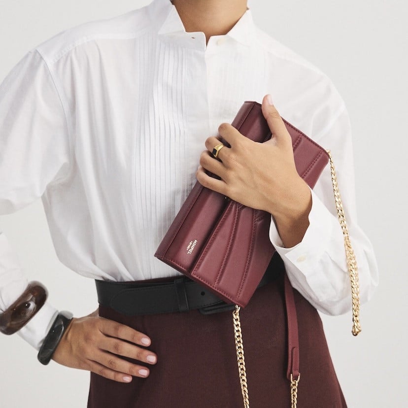 Venedig Leder-Clutch für Damen