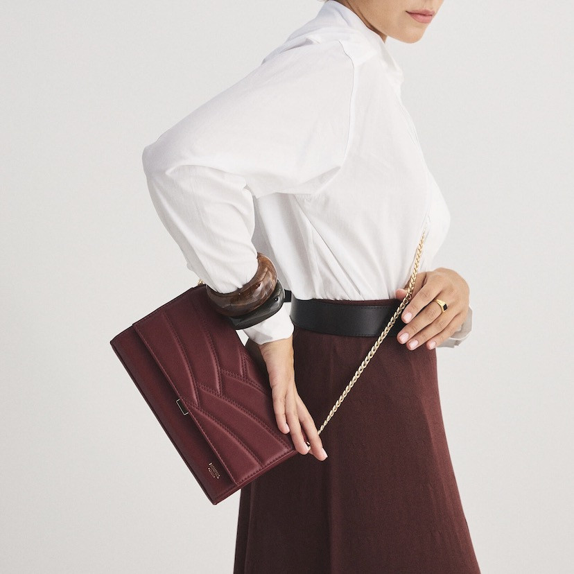 Venedig Leder-Clutch für Damen