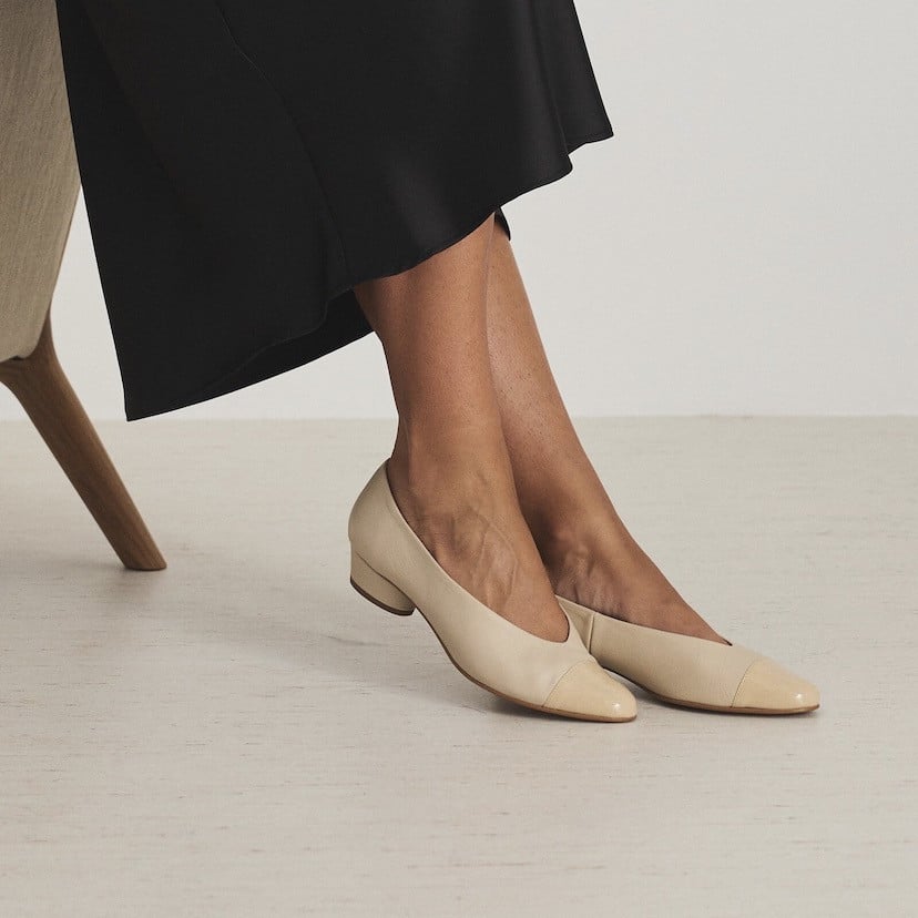 Ameliè Heel Two-Tone Toe Ballet Flat