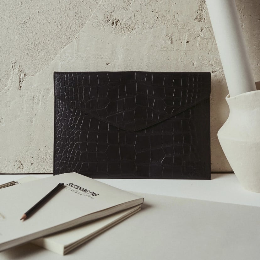 Coco Elegance Leather Laptop Sleeve