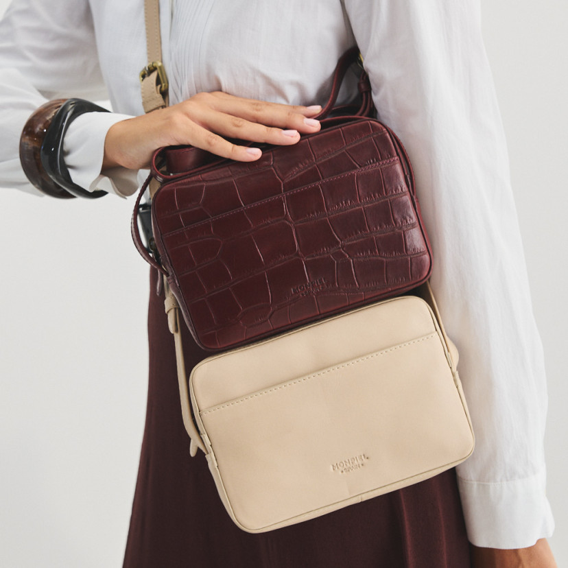 Bolso Bandolera de Piel Coco