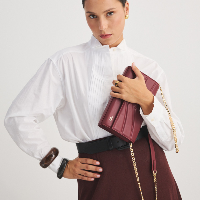 Venedig Leder-Clutch für Damen