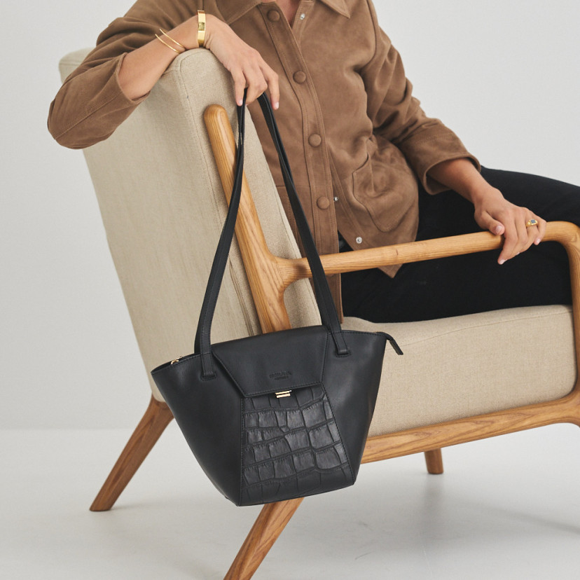 Damen Leder Tote Bag Paris Coco