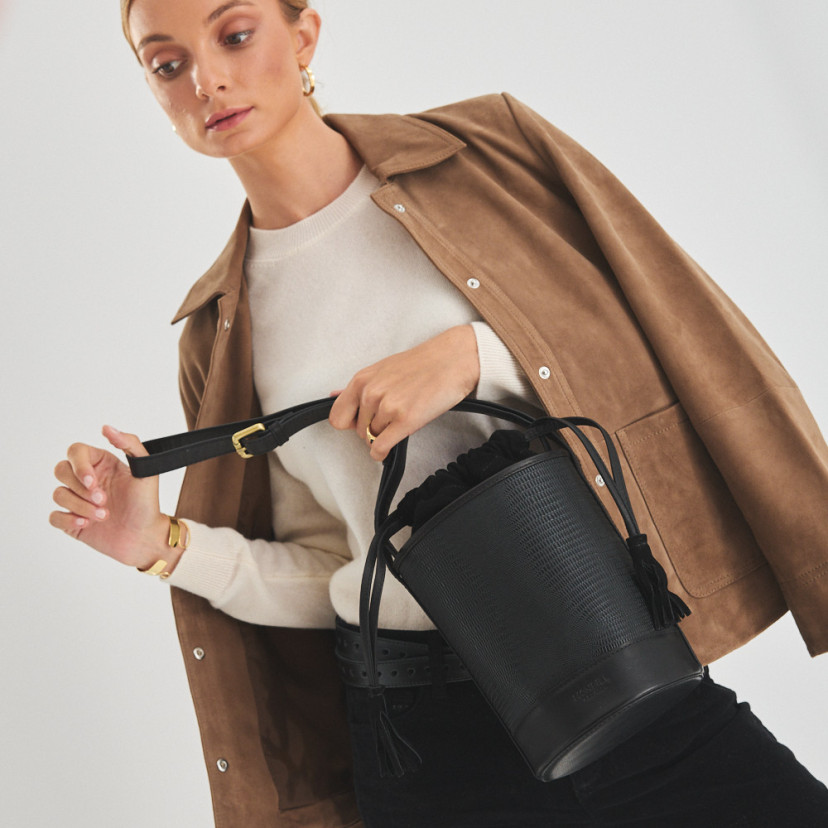 Veste en Cuir pour Femme avec Boutons...