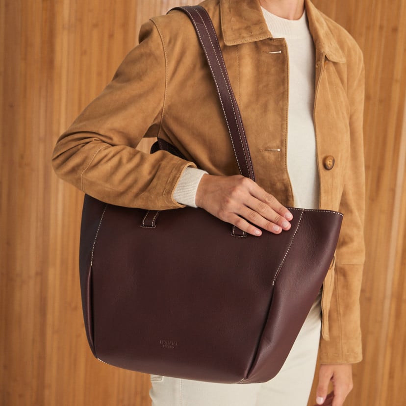 Leather Basket Bag