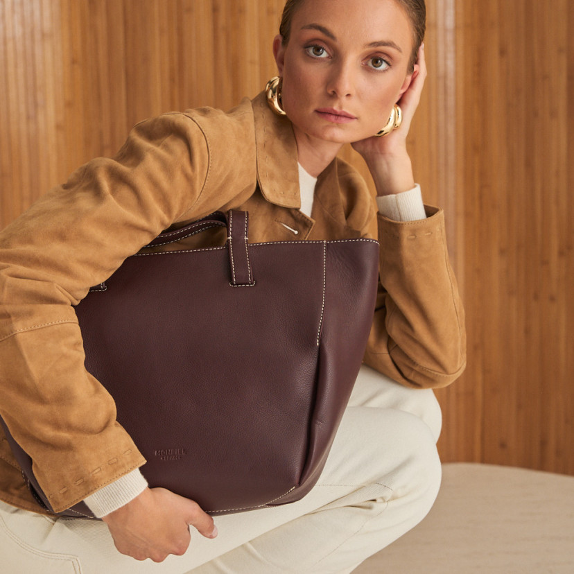 Bolso Canasto Piel