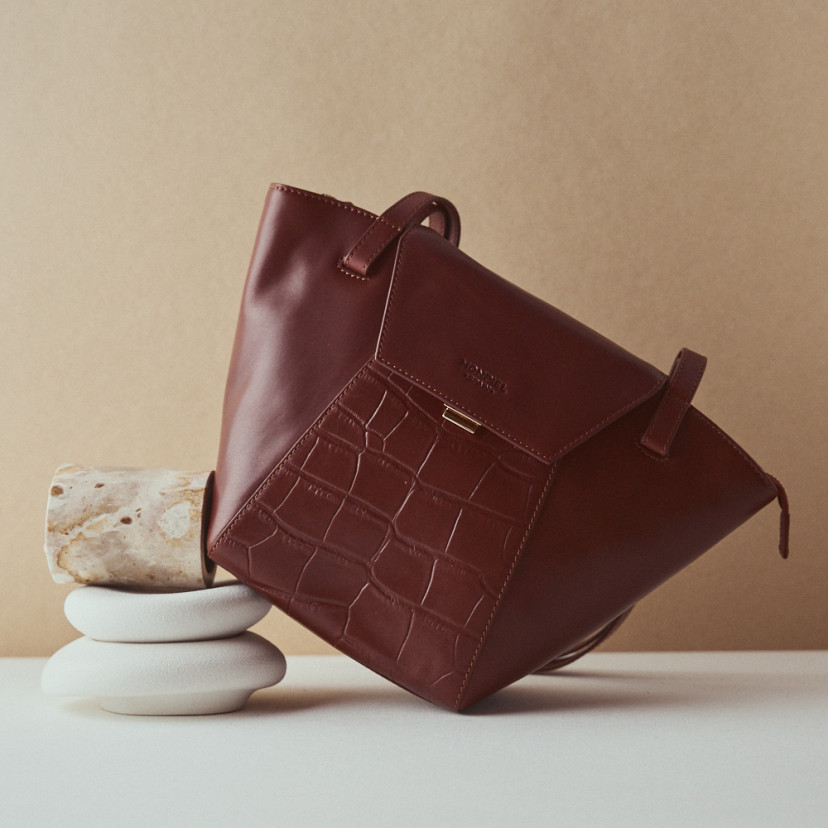 Damen Leder Tote Bag Paris Coco