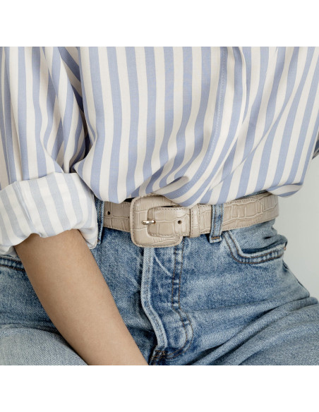 Ledergürtel Damen Schnalle mit Leder gefüttert