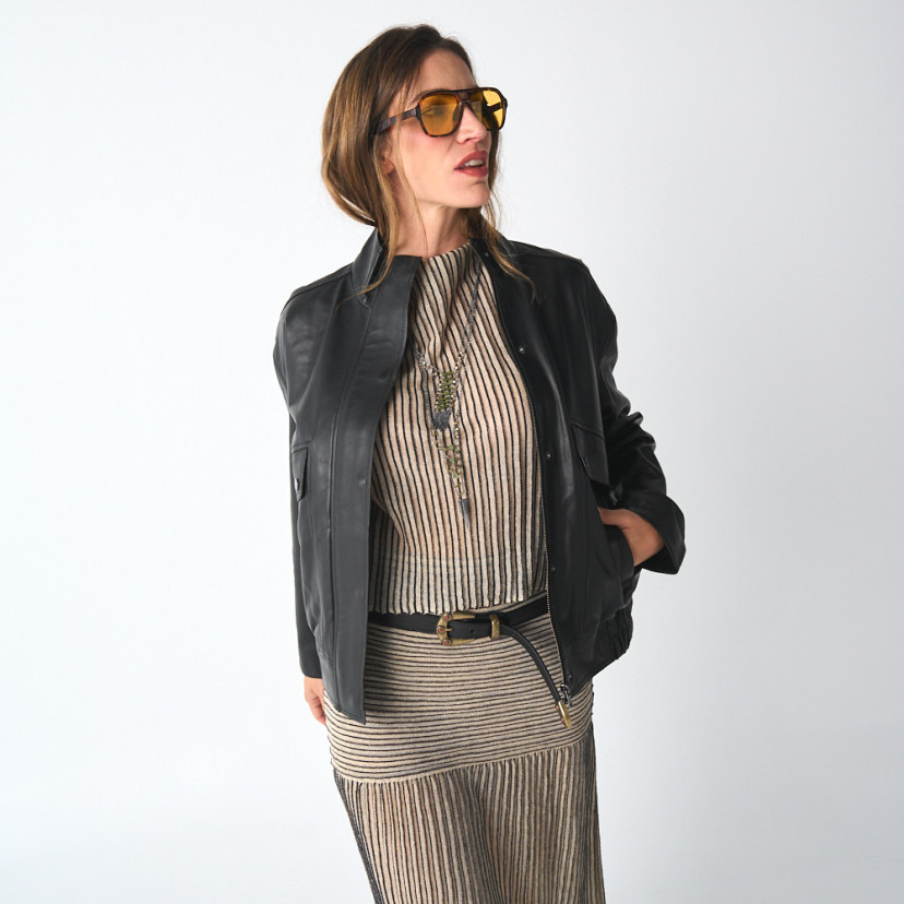 Blouson Bomber en Nappa
