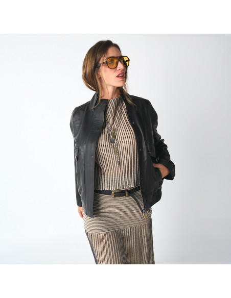 Giacca Bomber in Nappa