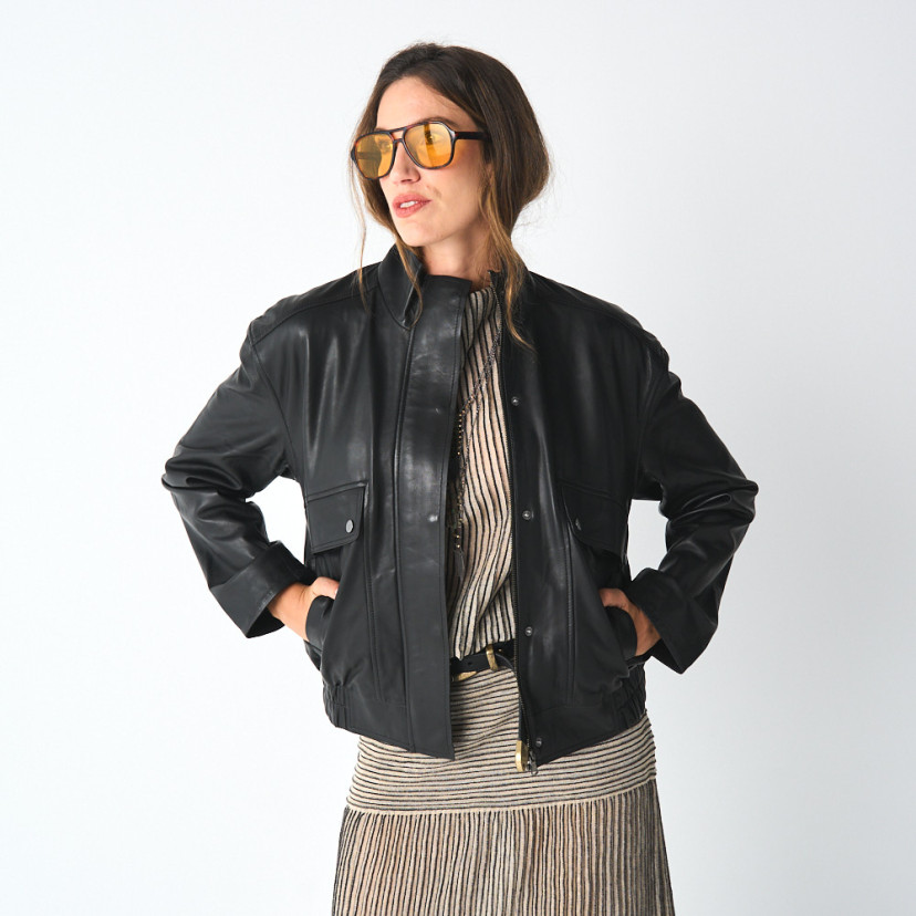 Giacca Bomber in Nappa