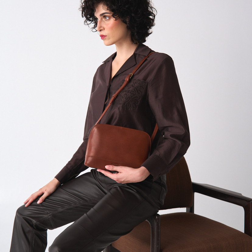 Bolsa Média de Couro
