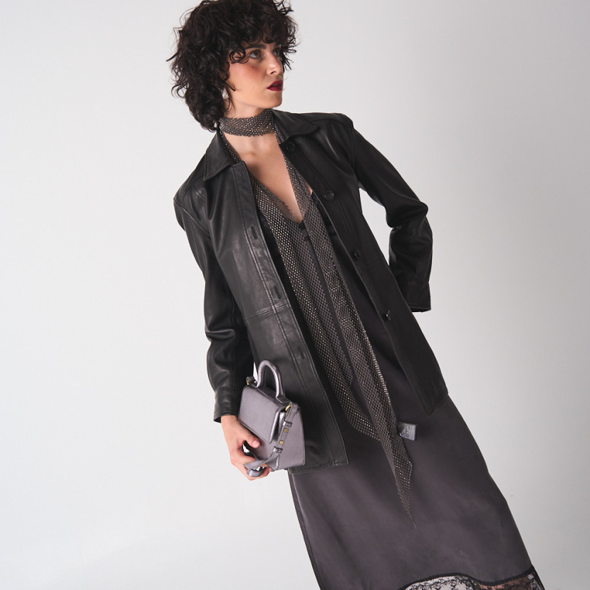 Small Armored Leather Bag