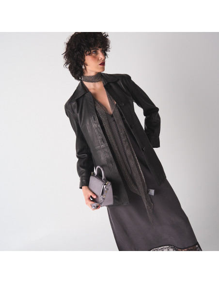 Small Armored Leather Bag