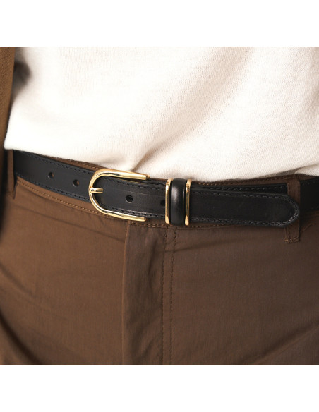 Ceinture Femme en Cuir à Triple Passant