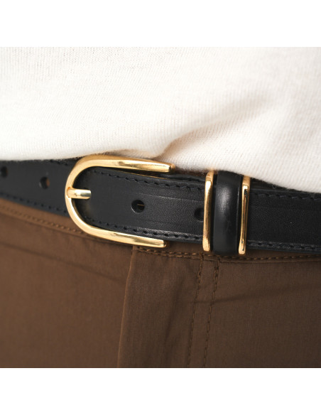 Women's Leather Belt with Triple Loop