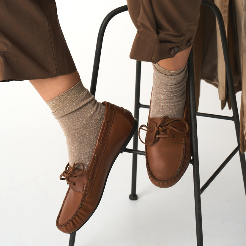 Women's Leather Boat Shoes Marina