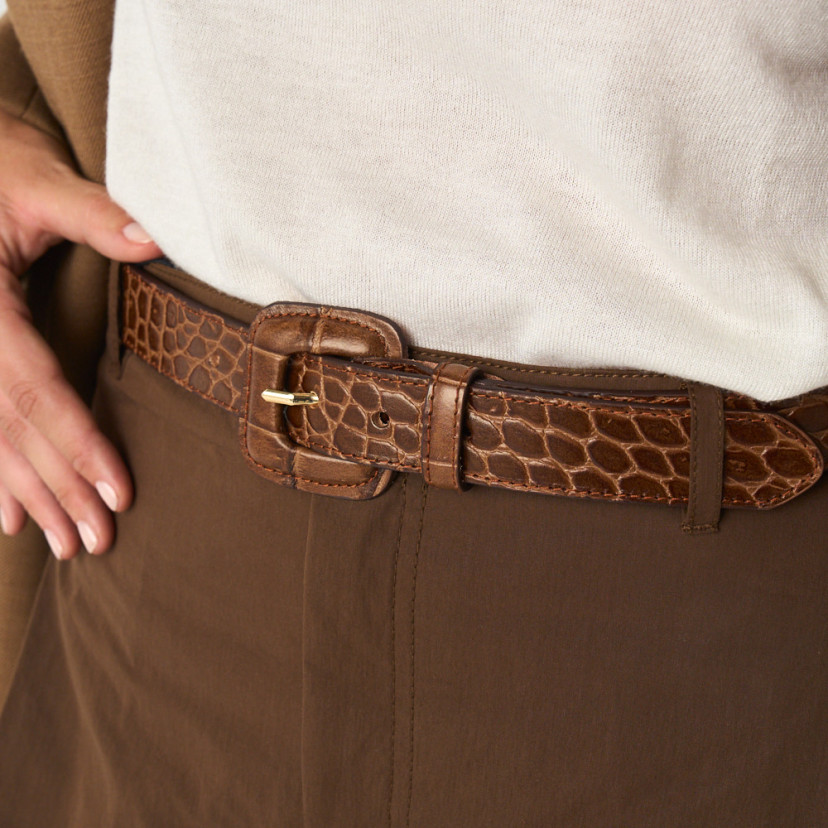 Ceinture en cuir femme avec boucle...