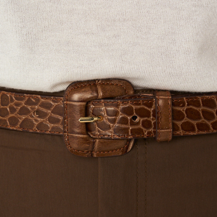 Leather belt Woman with Buckle Leather