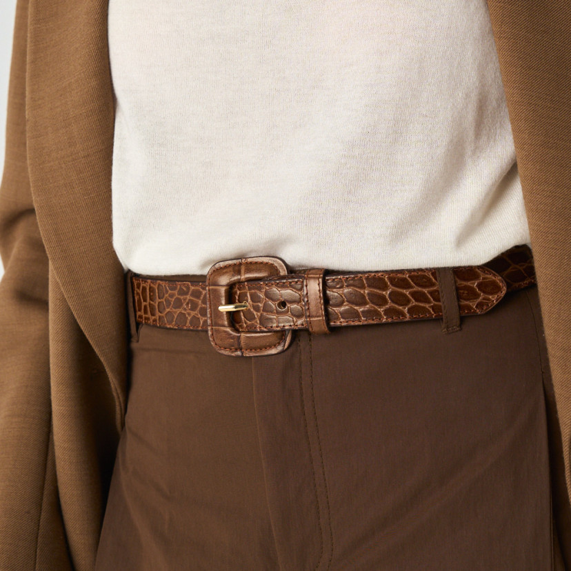 Ceinture en cuir femme avec boucle...